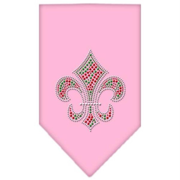 Unconditional Love Christmas Fleur De Lis Rhinestone Bandana Light Pink Large UN813609